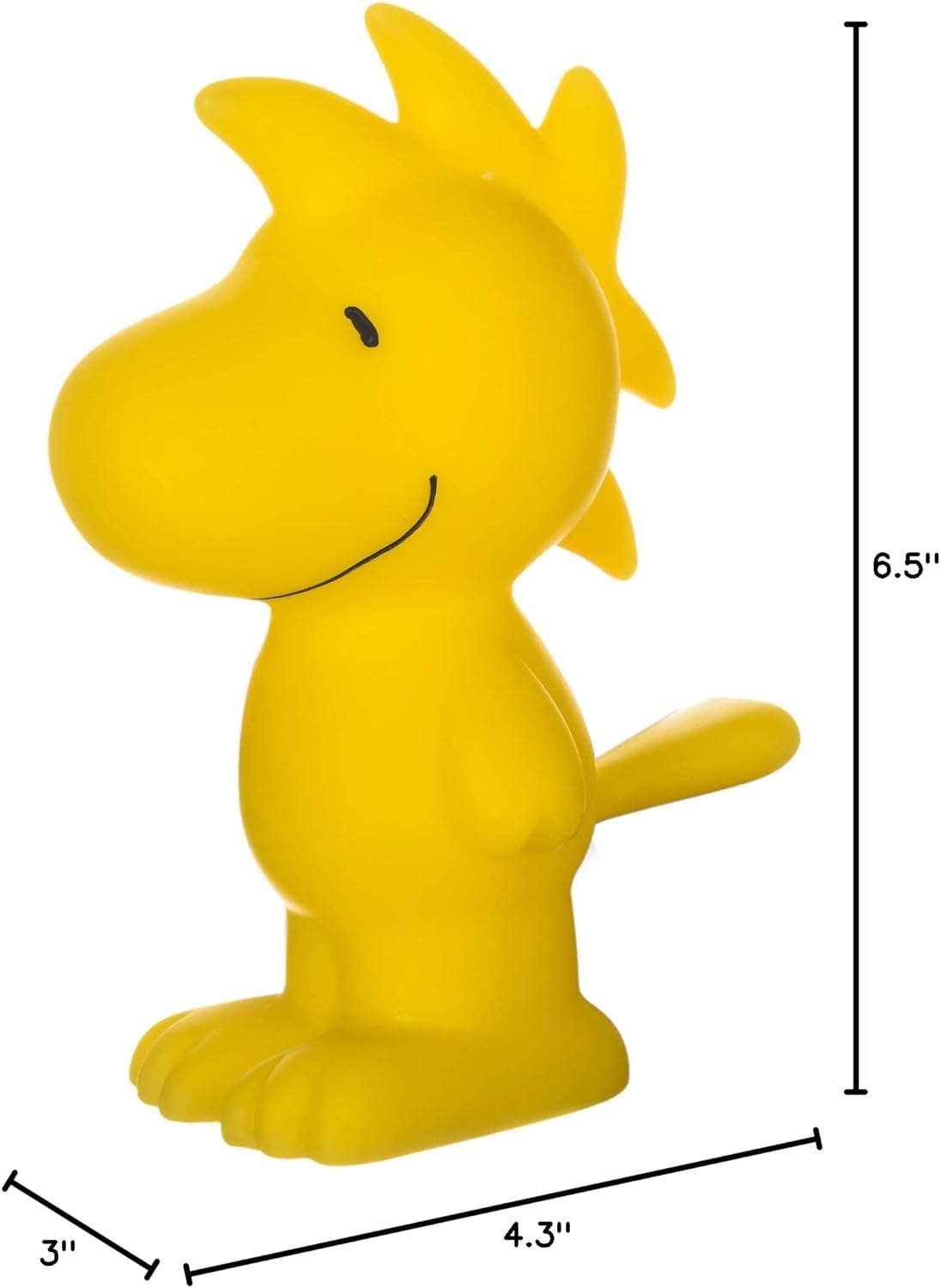for Pets Charlie Brown Woodstock Vinyl Squeaker Dog Toy | Squeaky Dog Toy for All Dogs | Charlie Brown Plastic Dog Toys for Aggressive Chewers - Fun and Cute Yellow Dog Chew Toy, 5.5 Inch | Durable Vinyl Construction, Built-In Squeaker, Officially Licensed Product, for Hours of Fun